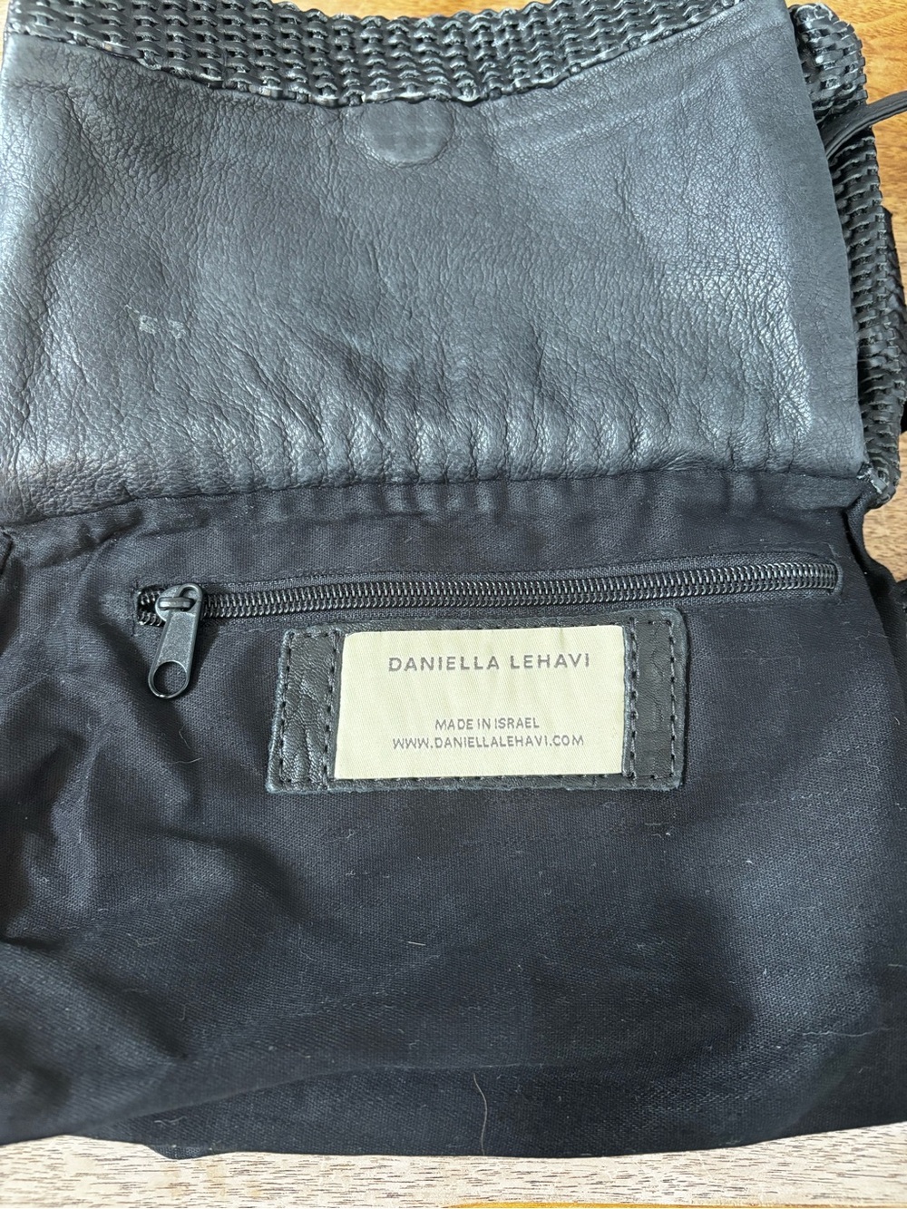 Daniella Lahavi Leather Woven Crossbody Bag - Picture 8 of 14